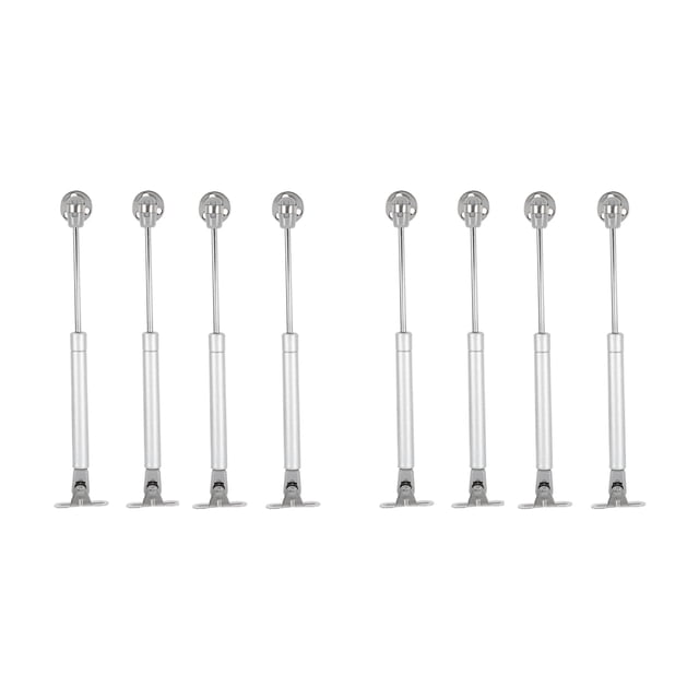 8PCS Hydraulic Hinges Door Lift Pneumatic Support Rod for Kitchen Cabinet Pneumatic Gas Spring,8x Hydraulic Support Rod,Silver
