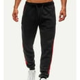 thumbnail image 3 of AnuYalue Men's Sweatpants Casual Side Striped Drawstring Athletic Pants Elastic Waist Tapered Pants with Zipper Pockets, 3 of 5