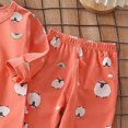 thumbnail image 5 of TOWED22 Toddler Boys Outfits 2 Piece Printed Long Sleeve Crewneck Top Jogger Pants Soft Fall Winter Clothing Set(Orange,5-6 Y), 5 of 6