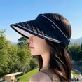 thumbnail image 4 of Uooqdmx Sun Visor, Sun Hat, Tennis Visors for Women, Beach Summer Sun Hat for Casual Everyday Wear or Outdoors, Summer Essentials, Black One Size, 4 of 4