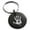 Black, variant on Stainless Steel Biohazard Zombie Hand Mark Engraved Small Medallion Circle Charm Keychain Keyring