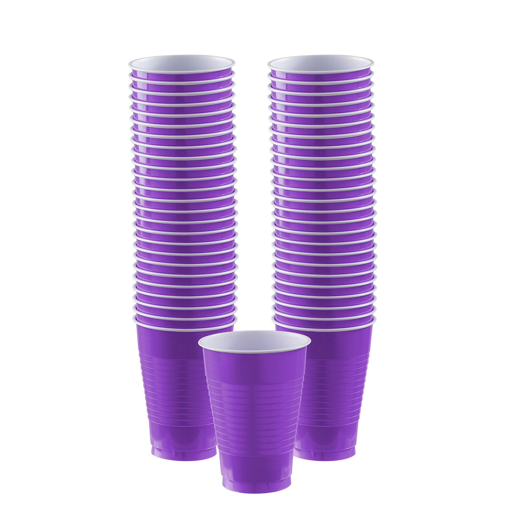 New Purple Plastic Cups Big Party Pack, 12 Oz., 50 Ct. - Walmart.com