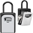 thumbnail image 1 of KEINXS Key Lock Box Wall Mounted  Portable Lock Box for House Key  5 Key Capacity  Weatherproof Resettable Code House Key Safe Security Lock Box for Outside Realtors Garage Spare, 1 of 8