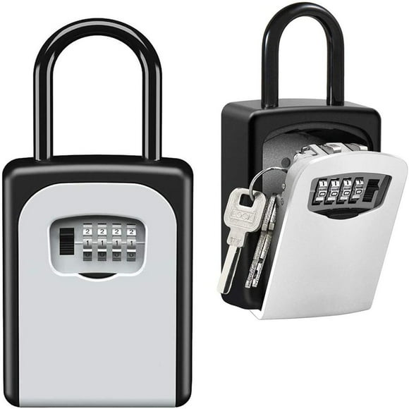CUITING Key Lock Box Wall Mounted Portable Lock Box for House Key 5 Key Capacity Weatherproof Resettable Code House Key Safe Security Lock Box for Outside Realtors Garage Spare