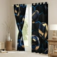 thumbnail image 3 of Castle Fairy Soccer Basketball Football Boy Black Out Curtains,Geometric Honeycomb Curtains Pack of 2 (42x63 Each),Sport Gamer Bedroom Curtains,Luxury Bedroom Decor, 3 of 6