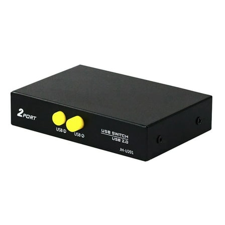 2 Port USB 2.0 Sharing Switch Switcher 2 in 1 Out USB Print Sharer for PC Scanner Printer Laptop Desktop Computer
