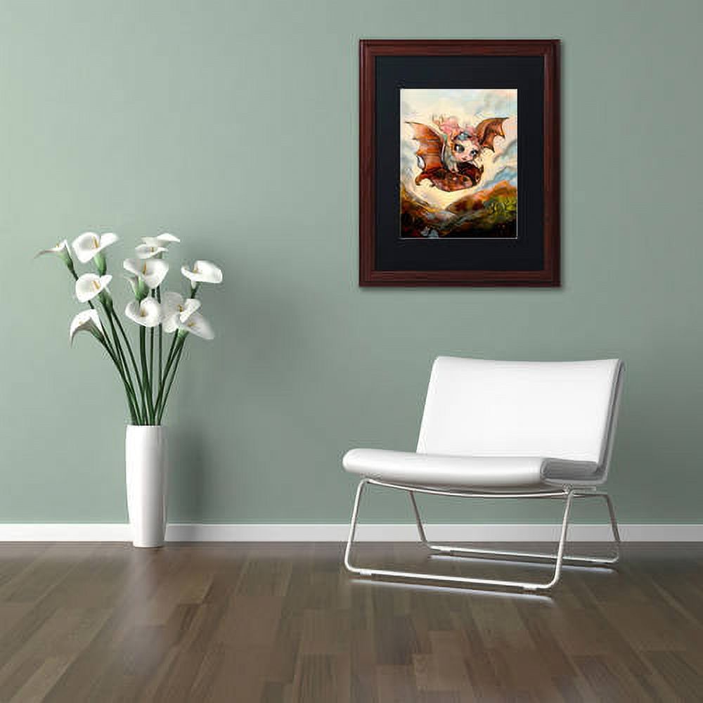 Trademark Fine Art "Dreaming Of Flying" Canvas Art by Natasha Wescoat, Black Matte, Wood Frame