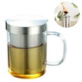 thumbnail image 2 of Théière Transparente avec Infuseur en Acier Inoxydable Résistant à la Chaleur, Bouilloire en Verre avec Poignée pour Thé en Fleurs. Théière en Verre avec Infuseur pour Thé aux Fruits, 2 of 8