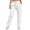 White, variant on Women'S Casual Pants Women'S Casual Pants High Waisted Straight Leg Pants Elastic Waistband Comfortable Trousers For Daily Wear Autumn Winter Beige XXL