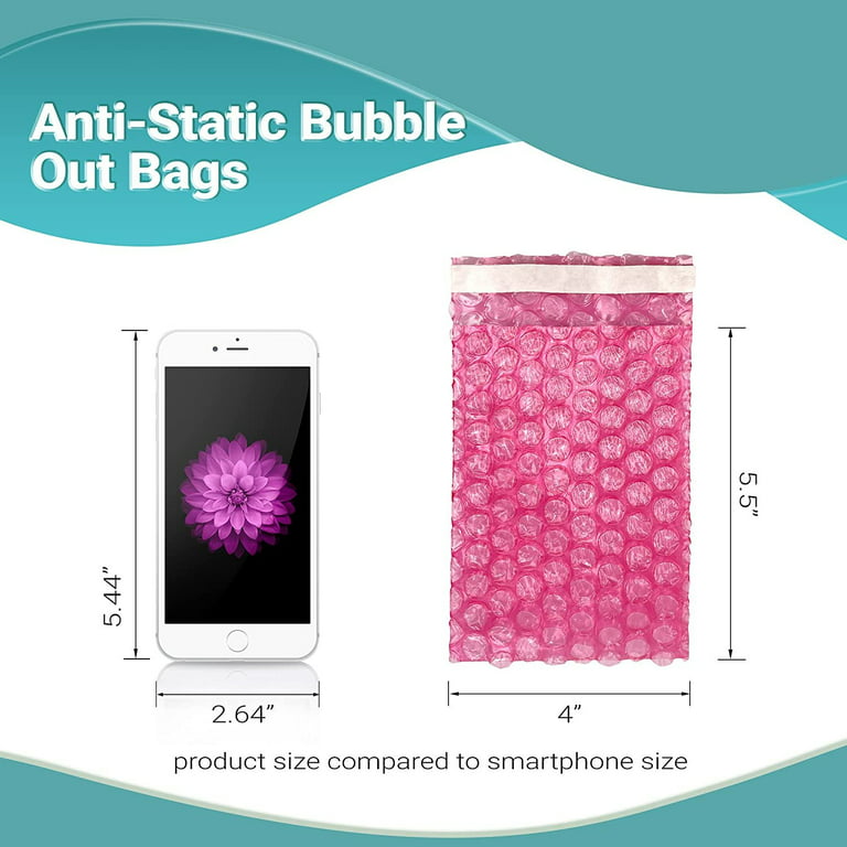 APQ Anti-Static Bubble Out Bags 20 x 20 Inch, Pack of 10 Pink Self Seal  Bubble Pouches, Waterproof PE Anti Static Bubble Bags for Packing  Electronics, Ornaments, Cushioning Sturdy Double Bubble Bag 