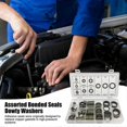 thumbnail image 2 of Car Sealing Washers Gasket Nut And Bolt Set Flat Ring Seal Assortment Kit 150Pcs Wear-resistant Bonded Seal Oil Washer With Box, 2 of 5