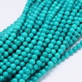 thumbnail image 1 of Natural Howlite Round Bead Strands Dyed & Heated Medium Turquoise 6mm Hole: 1mm about 70pcs/strand 15.55 inch, 1 of 2