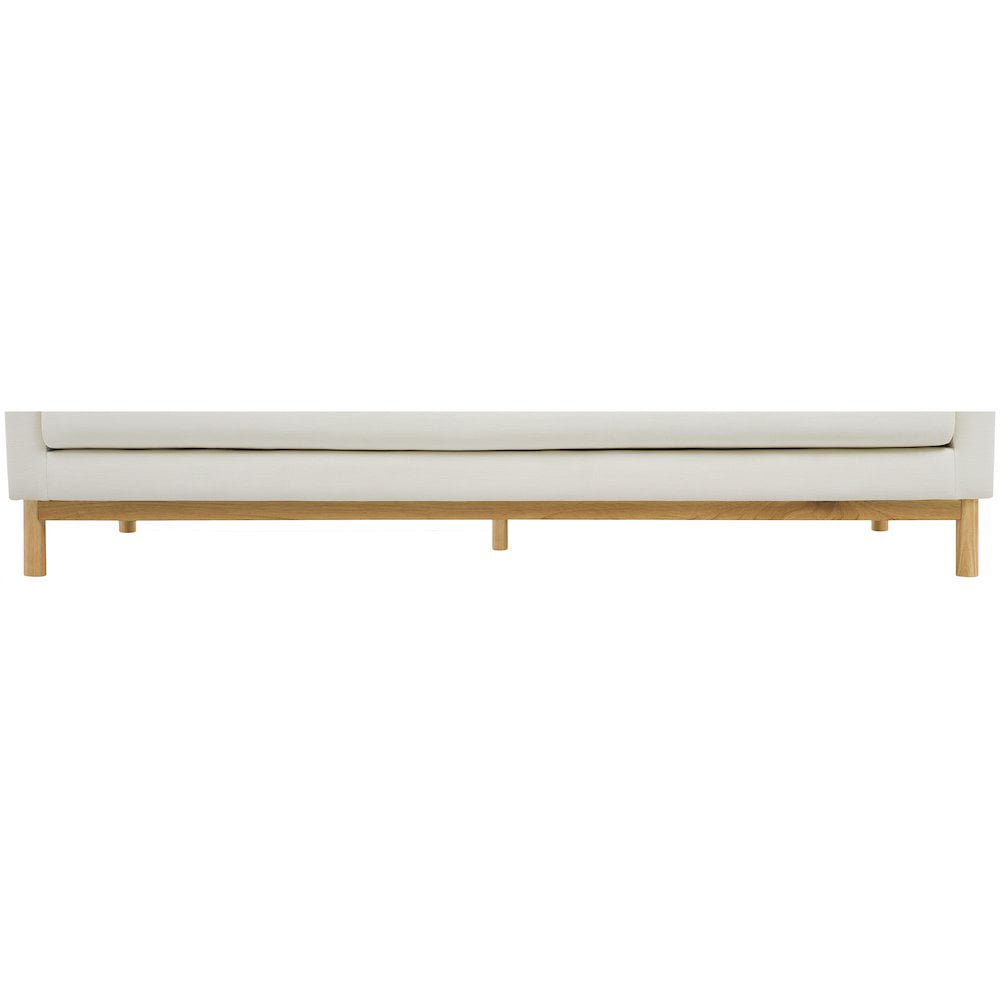 Meridian Furniture Langham Cream Linen Textured Fabric Sofa