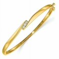 thumbnail image 2 of 2 Ct Round Cut White Moissanite Women's Bangle Bracelet 14K Yellow Gold Plated, 2 of 4
