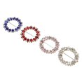 thumbnail image 1 of 4Pcs T Shirt Clips Round Assorted Colors Electroplated Metal Rhinestone Shiny Ribbon Buckles For DIY Craft Decoration, 1 of 8