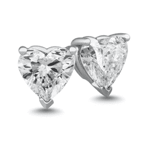 1 Carat Diamond Heart Studs