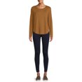 thumbnail image 2 of Time and Tru Women's Long Sleeve Hacci T-Shirt, 2 of 5