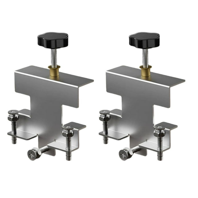 2 plantillas de instalación para puertas de gabinetes, dispositivo de nivelación para grietas de puertas de muebles Acero inoxidable