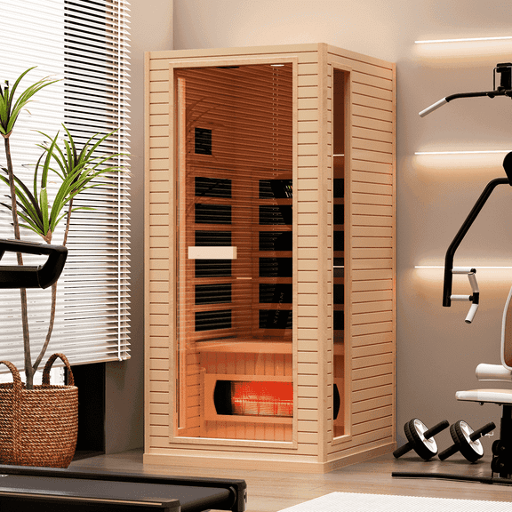 BNEHS Single Sauna, Home Sauna, Low EMF Far Infrared Sauna, Home Spa Sauna,Infrared Saunas for Home