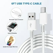 Compatible for Samsung Charger Fast Charging with USB Type C Cable 6FT Compatible for Samsung Galaxy S8/S8 Plus/S9 Plus/S10/S10e/S20/S21/S21 Ultra/S23/S22/S22 Ultra/Note 9/10/20
