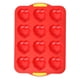 thumbnail image 2 of Molde de silicona para magdalenas, bandeja antiadherente en forma de corazón de 12 tazas para cupcakes, chocolate, bocados de huevo, liberación fácil, lavavajillas, 2 of 8