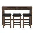 thumbnail image 2 of Furniture of America Stache 4-Piece Light Walnut Wood Counter Height Dining Set, 2 of 9