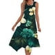 thumbnail image 2 of Pantalones Cortos para Vestidos Bajos Mujeres sin Mangas Cuello Redondo Cordón Ruffle A-Line Mini Vestido Poliéster, Vestido Casual para Citas Y Fiesta, 2 of 8