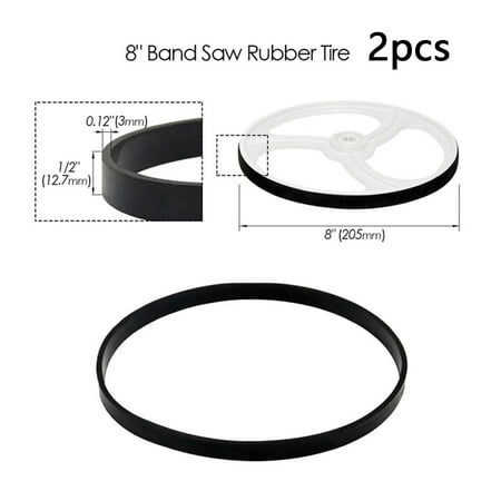 

2pcs WoodWorking Band Saw Rubber Band Band Saw Scroll Wheel Rubber Ring 8-14Inch