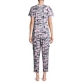 thumbnail image 6 of Secret Treasures Women's and Women's Plus Short Sleeve Tee and Capri Sleep Set, 2 Piece, 6 of 6