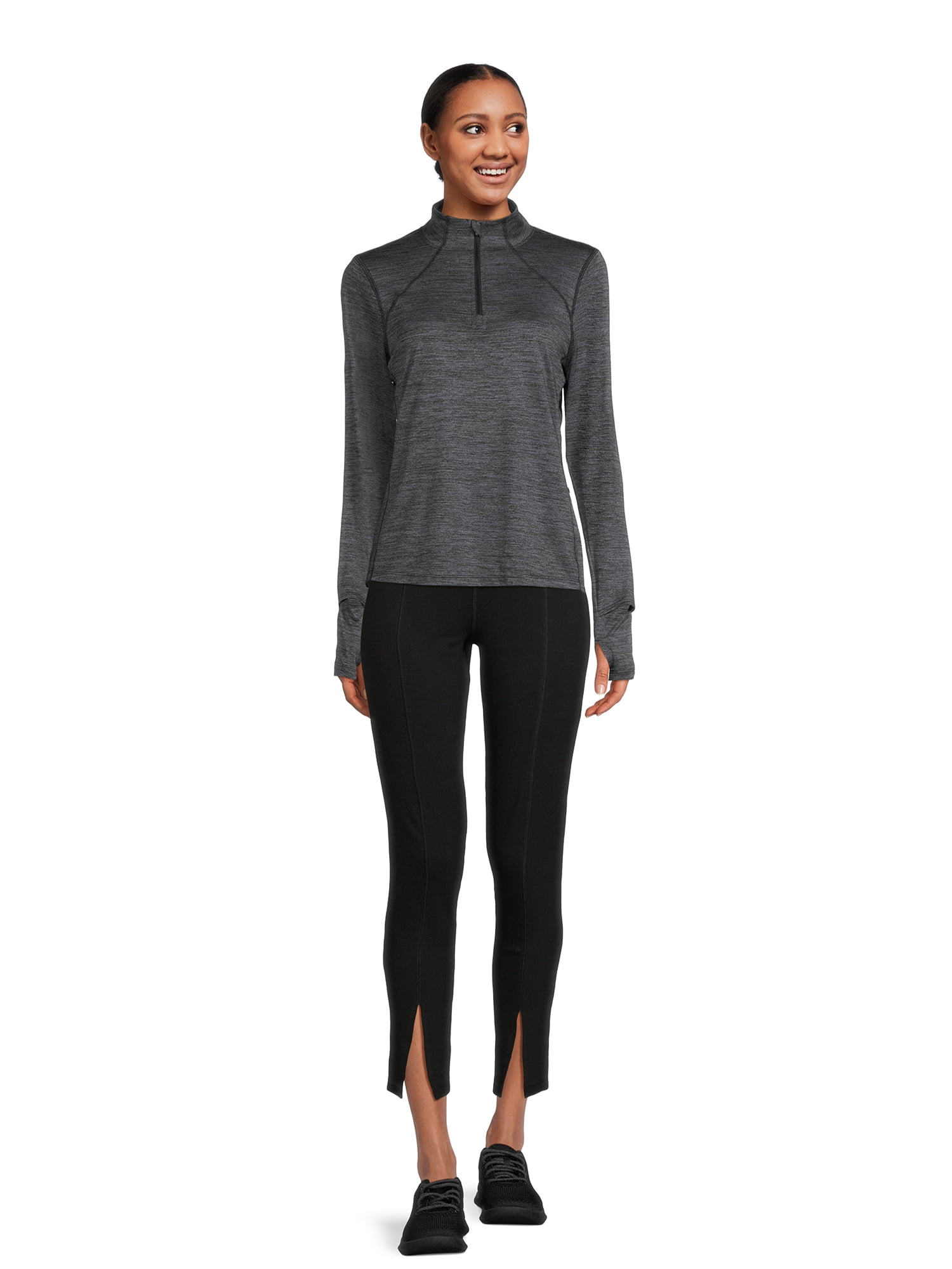 Athletic Works Women's Front Slit Leggings, Sizes XS-3XL