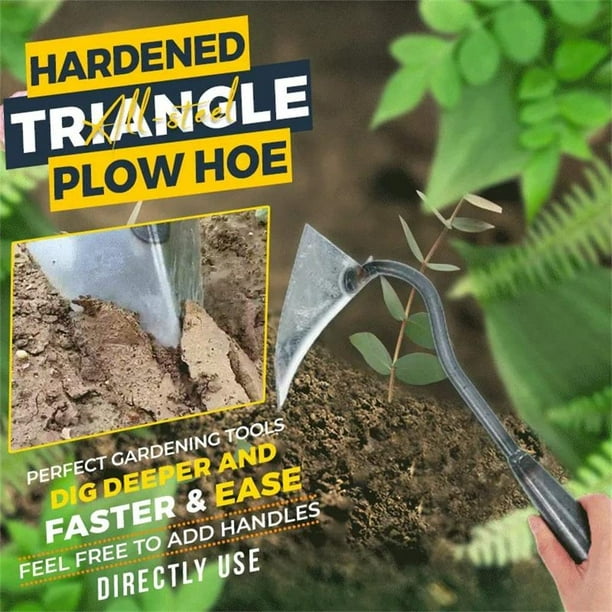 All hardened steel triangle plow hoe all hardened steel triangle plow hoe all hardened steel hollow hoe garden hoe for weeding hoe garden tool