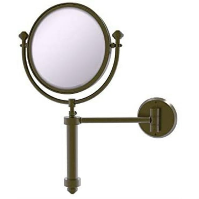 Southbeach Collection Wall Mounted Make-Up Mirror 8 Inch Diameter with 2X Magnification - SB-4/2X-ABR