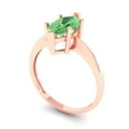 thumbnail image 2 of 1.5 ct Marquise Cut Simulated Green Diamond Solitaire 14K Rose Gold Womens Engagement Ring, 2 of 5