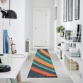 thumbnail image 4 of Yayeee Runner Rug for Bedroom 2'x6' Machine Washable Hallway Non Slip Mat, Retro Stripes, 4 of 8
