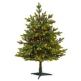 thumbnail image 2 of Nearly Natural Clear Prleit LED Green Decorated Fir Christmas Tree, 3', 2 of 7