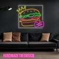 thumbnail image 2 of Handmadetneonsign Burger Neon Sign, Best Hamburger Led Sign, Burger Led Lights, Custom Neon Lights, Burger Neon Light, Wall Décor, 2 of 4