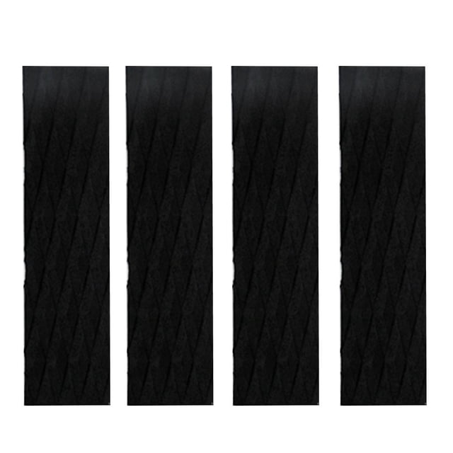 koolsoo 4 PCS Surfboard Adhesive Traction Pads Surf Paddle Shortboard Funboard Mat Black