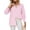 Pink Stripes, variant on Airmenty Women's Button Down Shirts Long Sleeve Smocked Cuffed Striped Work Blouses Tops with Pocket Shirred