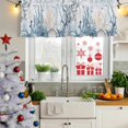 thumbnail image 5 of Ocean Blue Coral Curtain Valances for Windows, Kitchen Valance Window Treatments Panel 2 Pack, Summer Coastal Starfish Flower Rod Pocket Short Curtains for Bathroom Bedroom 60 x 18 Inch, 5 of 8