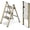 Brown Gold, variant on 2 Step Ladder, Folding Step Stool with Wide Non-Slip Aluminum Pedals, Stable and Portable, 330 lbs Capacity, for Home, Kitchen, Office - Black & White