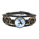 thumbnail image 1 of Hockey rápido Pulsera marina tejida en cuero, 1 of 4