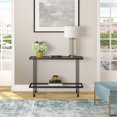 thumbnail image 4 of Henn&Hart 42" Blackened Bronze Metal/Glass Console Table, 4 of 9