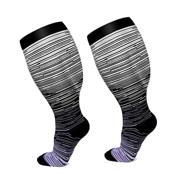 Calcetines de compresión de talla grande y talla grande, calcetines elásticos de estilo americano de segunda calidad para pantorrillas gruesas