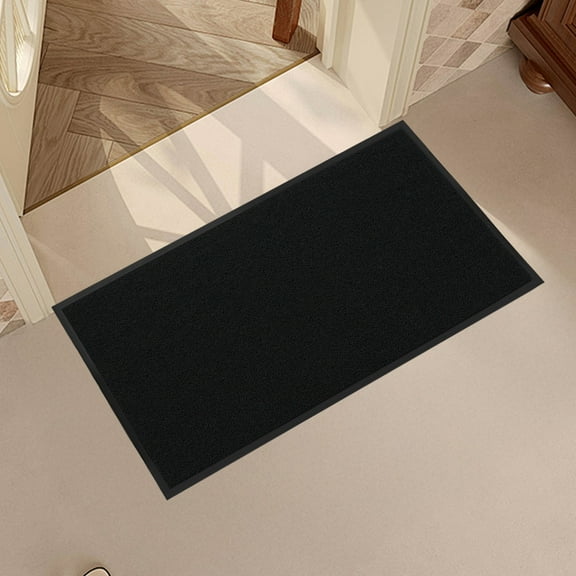 DECMAY Black PVC Commercial Entrance Mat 90×120cm, Extra-Thick Heavy-Duty Floor Protection