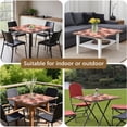 thumbnail image 5 of Pink Football and Drinks Pattern Square Fitted Tablecloth with Elastic Edge,Square Table Cover,Washable Elastic Table Cover for Home Kitchen Party Decor 34"x34", 5 of 6