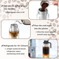 thumbnail image 4 of Cold Brew Coffee Maker 64 Oz Wide Mouth Mason Jar Pitcher With stainless steel Filter 2 Quart Airtight & Leak-Proof cold brew pitcher with pour spout lid and handle For iced Coffee Tea and lemonade, 4 of 4