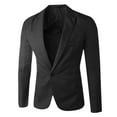 thumbnail image 2 of Aayomet Mens Sport Coat Slim Fit One Button Suit Coat Jacket Tops Men Fashion (Black, M), 2 of 3