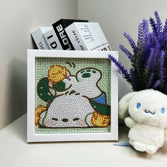 YIXINGCHEN Cute Anime 5D Diamond Drawing Kits, Gem Arts & Crafts Supplies with Frames, Cartoon Painting with Diamond, DIY Paint Supplies for Kid(Kumi) A1121-098
