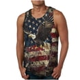 thumbnail image 2 of VBTAPA 4th of July American Flag Patriotic Tank Top Mens Graphic Sleeveless Gym Workout Shirt Gray XL, 2 of 5