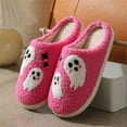 thumbnail image 3 of BERANMEY Halloween Slippers for Women Perfect Soft Plush Comfy Warm Slip-On Cute Womens Slippers Indoor Fluffy House Slippers for Women and Men Non-slip Fuzzy Flat Slides, 3 of 7